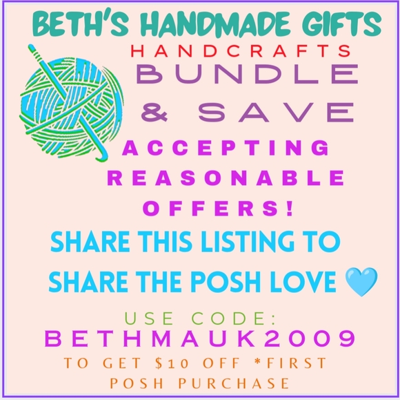 NEW Gray Navy Cowl Crochet Scarf HANDCRAFTED - Picture 3 of 3